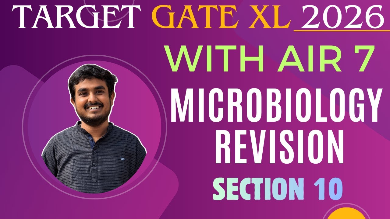 GATE XL 2026 Microbiology Revision | AIR 7 Strategy | Sections 10 MICROBIAL GENETICS