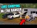 CAMPING IN A WATERFALL VALLEY! & HAULING FIREWOOD W/ THE RANGER! | FARMING SIMULATOR 2017