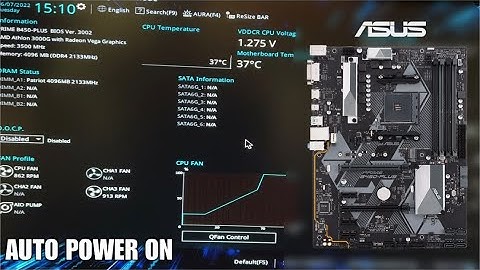How To Auto Power On Asus B450 Motherboard In Bios