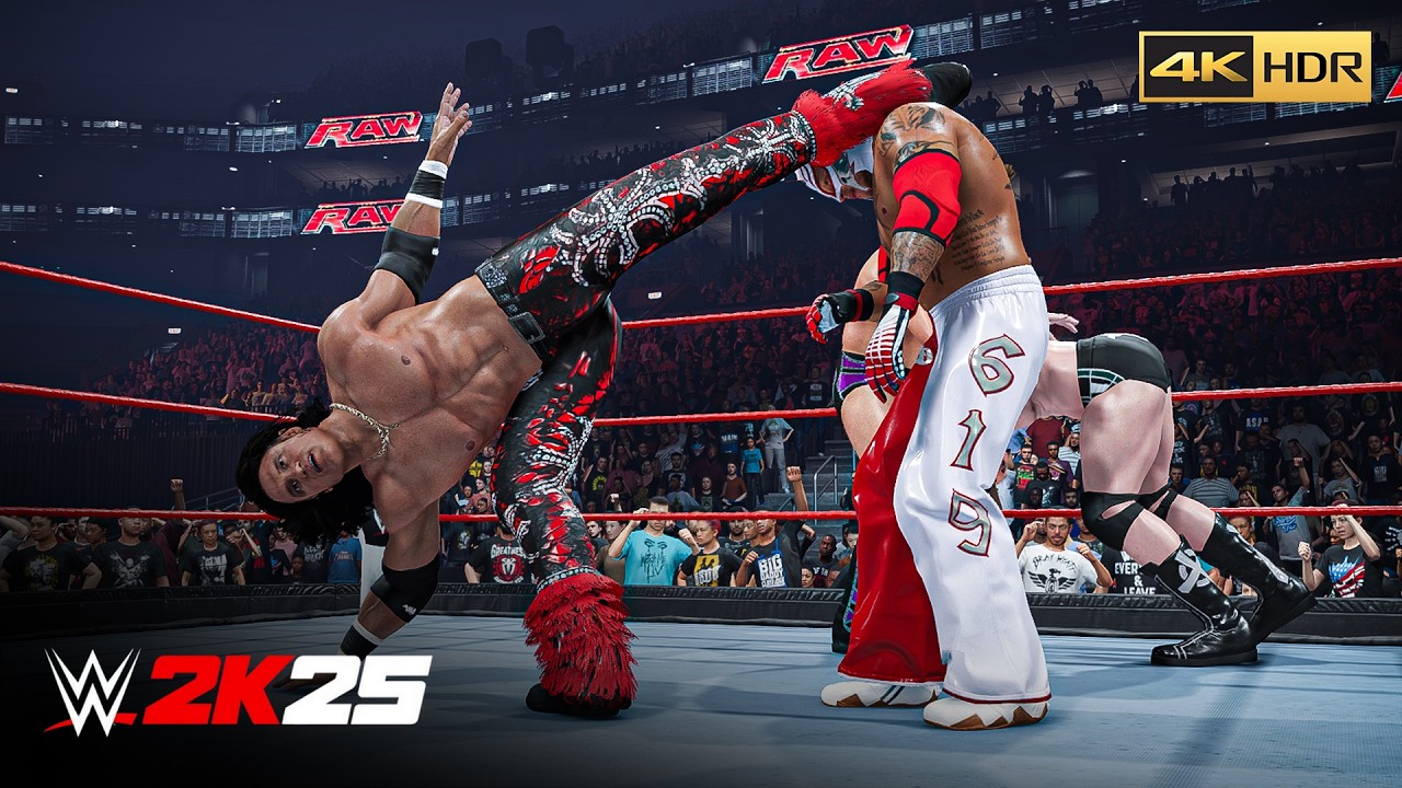 WWE 2K25 - John Morrison Vs Rey Mysterio Vs Chris Jericho Vs Sheamus   Raw 2010 - FULL MATCH [4K]