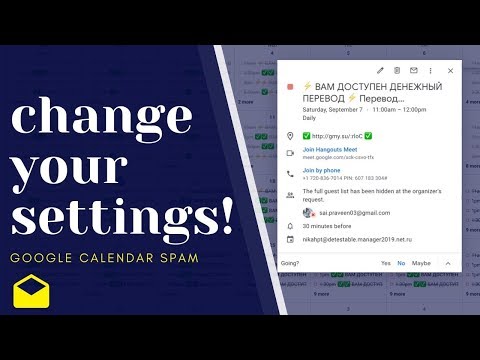 How To Stop Google Calendar Spam?