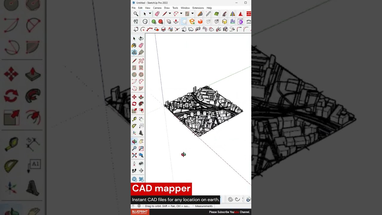how to model site context using a Cadmapper inside of Sketchup #sketchup #shorts