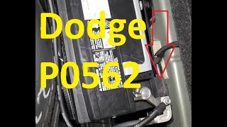 Causes and Fixes Dodge P0562 Code: System Voltage Low