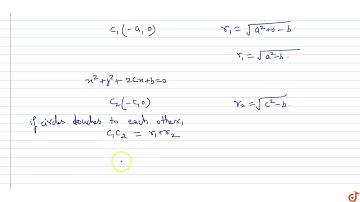 If the circles `x^2 + y^2 + 2ax + b = 0` and `x^2+ y^2+ 2cx + b = 0`  touch each other `(a!=c)