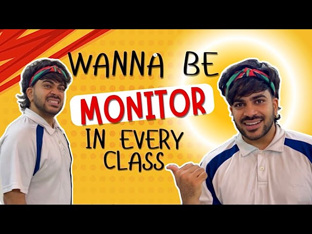 WANNA BE MONITOR IN EVERY CLASS || funny video || sirfmridul #comedy #school #schoollife #relatable