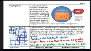 Math 219 PG 1.1 Part 2 Statistic/Parameter/Sampling Frame
