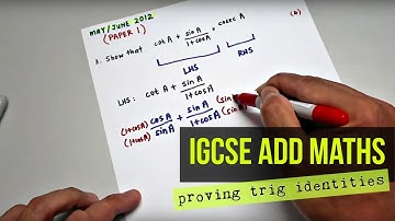 Proving Trigonometric Identities | Trigonometry |IGCSE/O-Level Add Maths