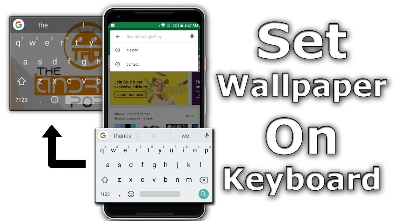 How To Change Android Keyboard Background Wallpaper Youtube