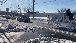 Horse Drawn Funeral Carriage from Galilee Baptist Church Trenton NJ to Ewing Cemetery Dec 18 2020