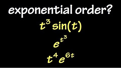 Which functions are of exponential orders? part1