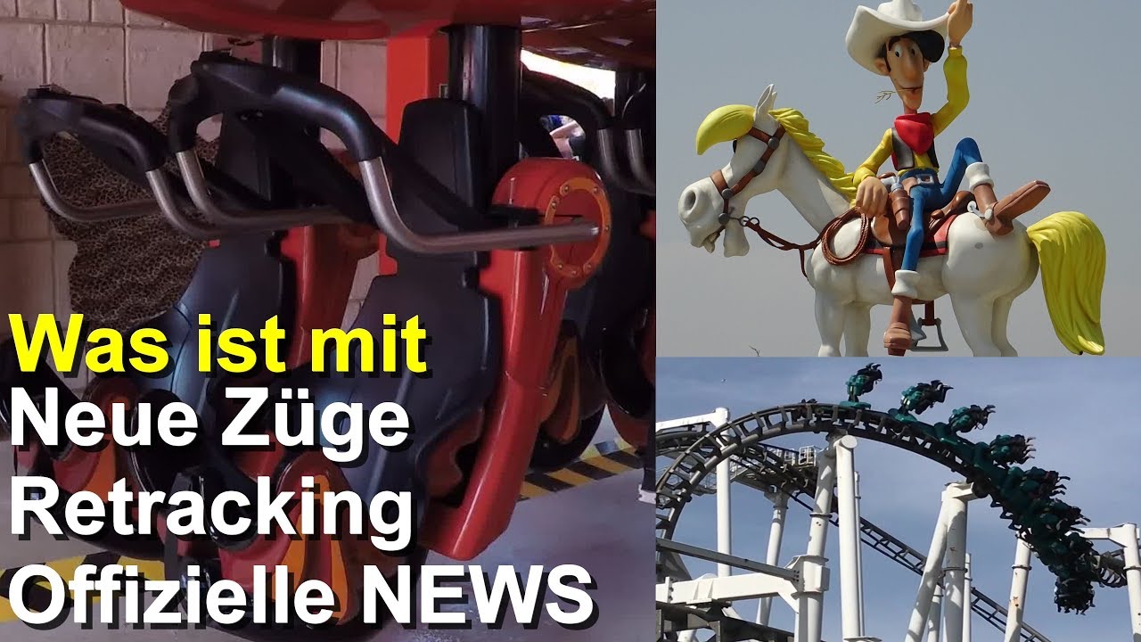 Movie Park 2020 Neuheiten Update - MP Xpress Achterbahn Umbau Lucky Luke - Laser-Walkthrough Details