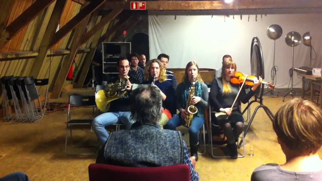 Triptiek workshop bij Paul Koek in de Veenfabriek Paul dirigeert