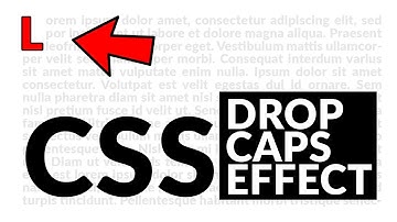 Drop caps effect | CSS tricks
