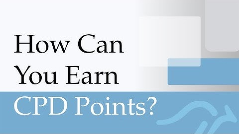 How Can You Earn CPD Points?