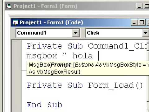 CREAR UNA VENTANA CON VISUAL BASIC 6