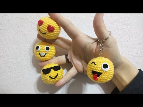 Amigurumi Emoji Anahtarlık Yapımı | Dil Çıkaran Emoji | Anahtarlık Modelleri