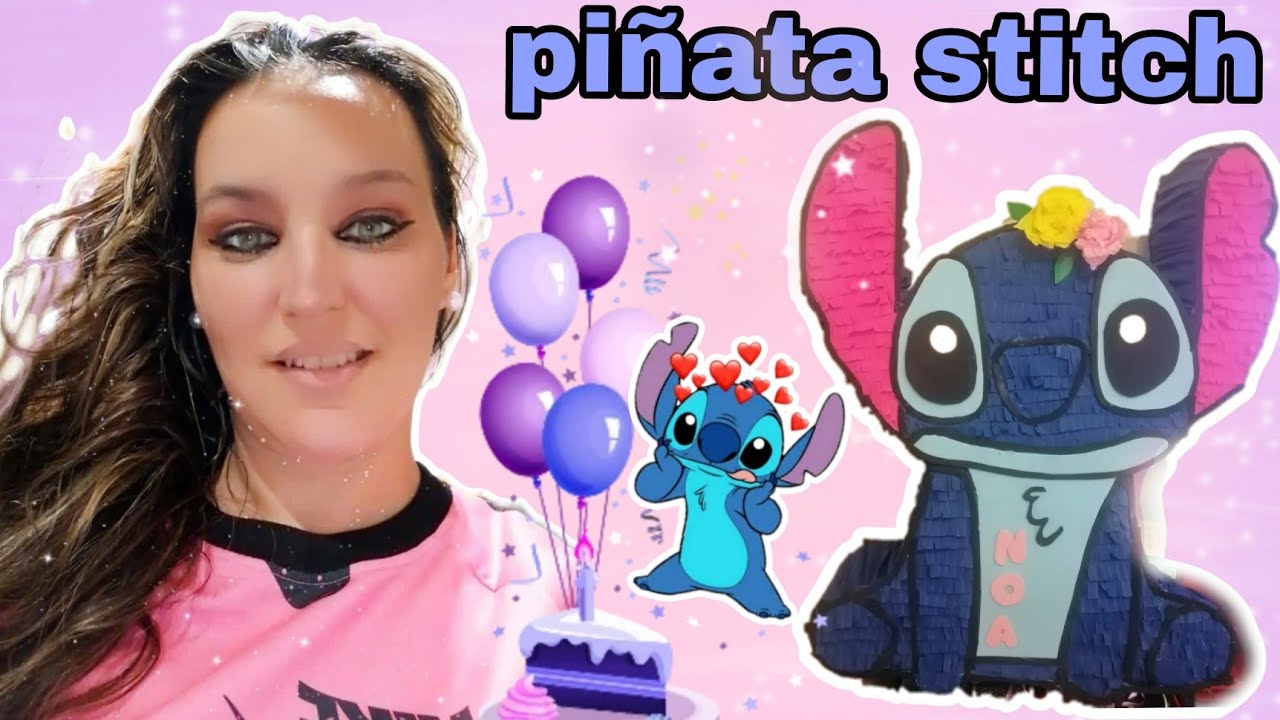 piñata stitch #cumpleaños #ideas #tematica #DIY
