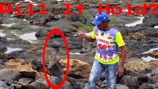 Rock Balancing On Lanzarote Beach - Timelapse