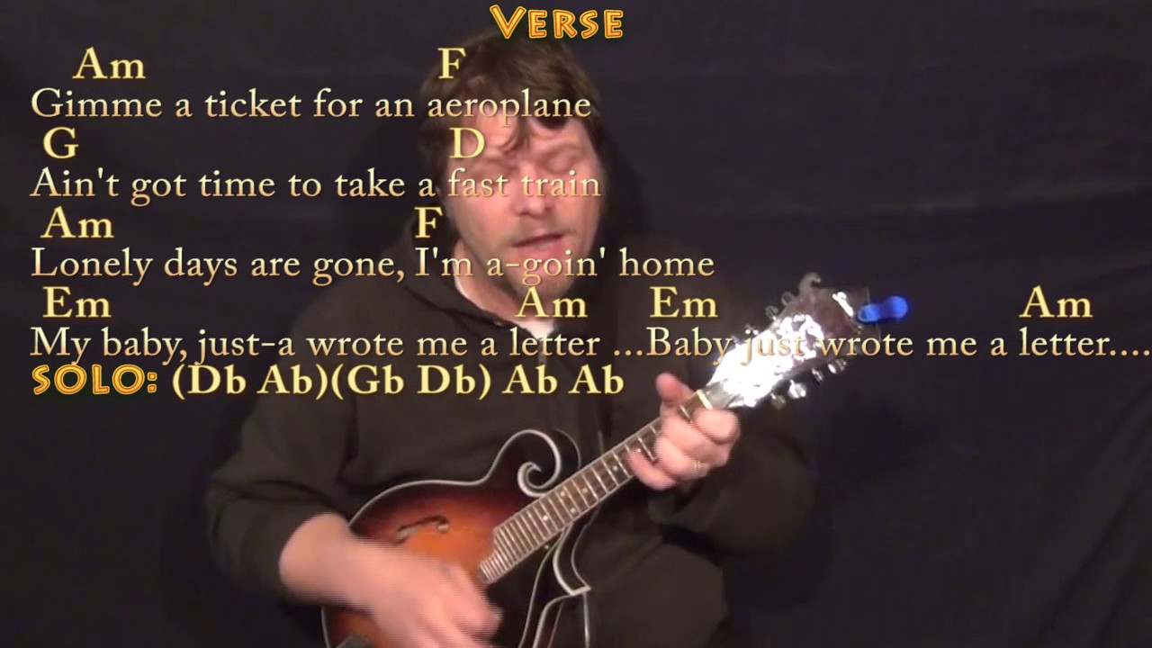 The Letter (The Box Tops) Mandolin Cover Lesson with Chords/Lyrics