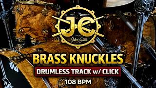 Brass Knuckles – 108 BPM Funk Rock Drumless Track with Click | Play Along | Jordan Cannata