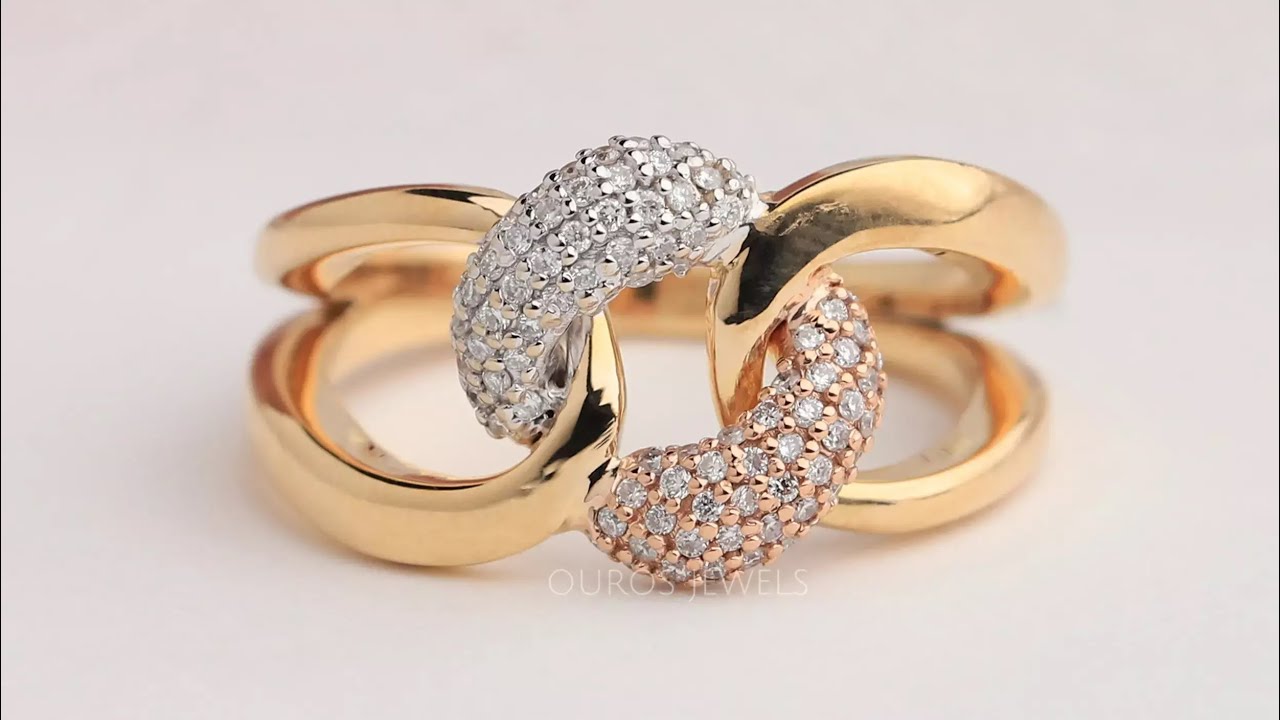 Buy quality Cuban band diamond ring with baguette pressure set in Pune