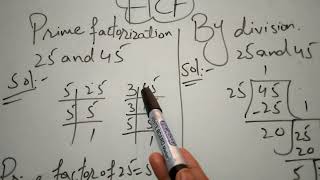 Hcf both method | prime factorization | division method #viral#math