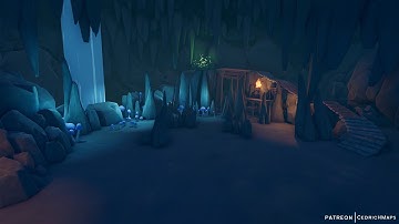 Waterfall cave - Animated battlemap for ttrpg