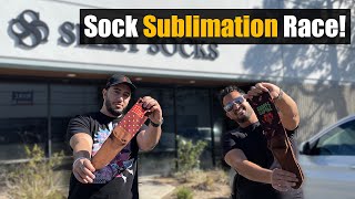 Sublimating Socks RACE - Owner vs Assistant!