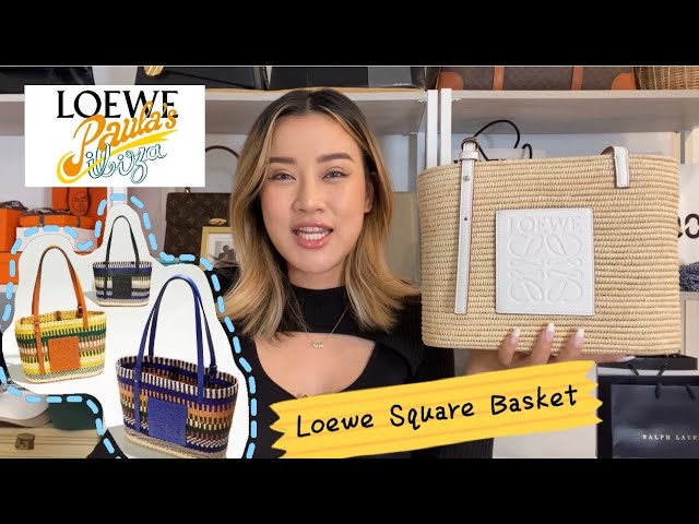 Loewe X Paula's Ibiza Small Square Basket Bag in Natural