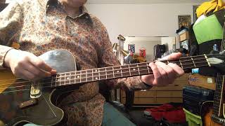 "Wooly Bully" play-along on Harmony H22 bass