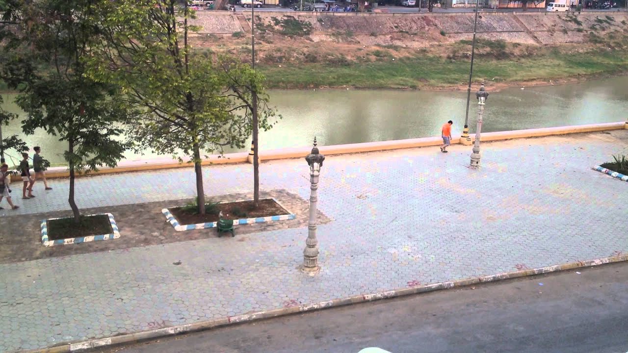 Stung Sangke river in the evening Battambang province Cambodia