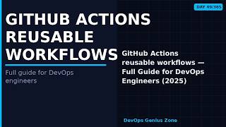 GitHub Actions reusable workflows — Full Guide for DevOps Engineers (2025)