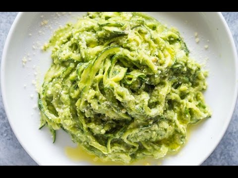 Zucchini Pasta (Zoodles) with Avocado Sauce
