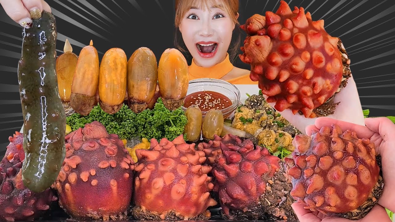 역대급 초대왕 멍게 클라스!!! 멍게 해삼 미더덕 먹방 Raw water sea squirt Sea squirt Sea cucumber MUKBANG モッパン 이팅사운드