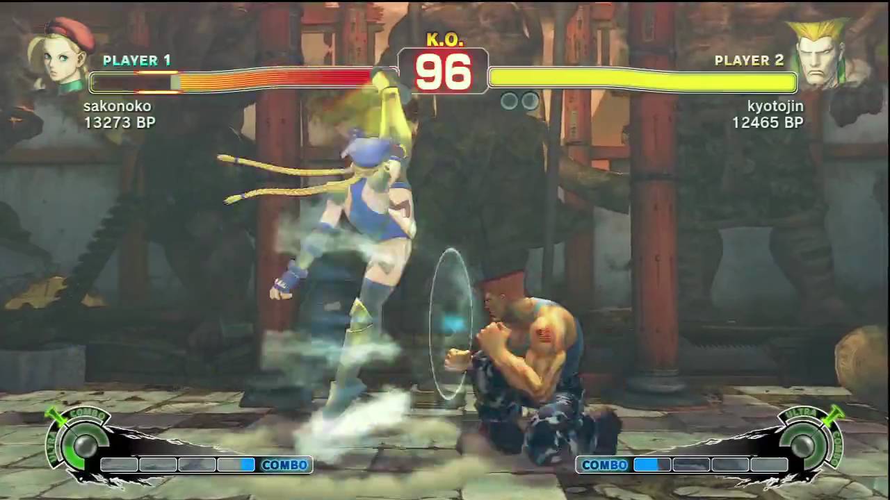 SSF4 - sakonoko (Cammy) VS. kyotojin (Guile)