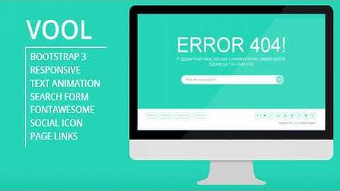 Vool - Responsive 404 Error Page | Themeforest Website Templates and Themes