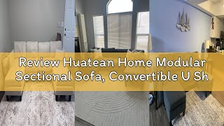 Review Huatean Home Modular Sectional Sofa, Convertible U Shaped Sofa Couch with High Density Memory