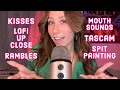 Asmr  1 hour of your favorites mouth sounds spit painting tascam lofi etc 150k special