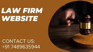 Get your responsive Law firm website| Full Demo & Features Overview✨  Contact us: +917489635944