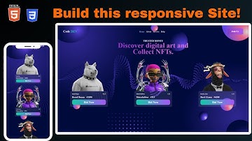 Build a Responsive NFT Marketplace Website from Scratch! | HTML & CSS Tutorial