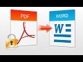 كيفية نسخ ولصق من ملف PDF  محفوظ من النشر إلى word