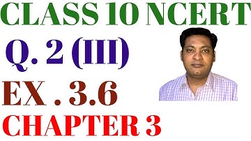 PROBLEM BASED ON LINEAR EQUATIONS Q. 2 (iii) EX 3.6 NCERT CLASS 10 BY ELIMINATION METHOD