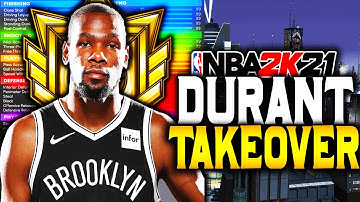 NBA2K21 NEXT GEN KEVIN DURANT DEMIGOD TAKEOVER CANT BE GUARDED 6