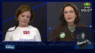 Gleisi and Cristina Graeml discuss violence against women.