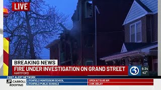 VIDEO: Massive fire on Grand Street in Hartford