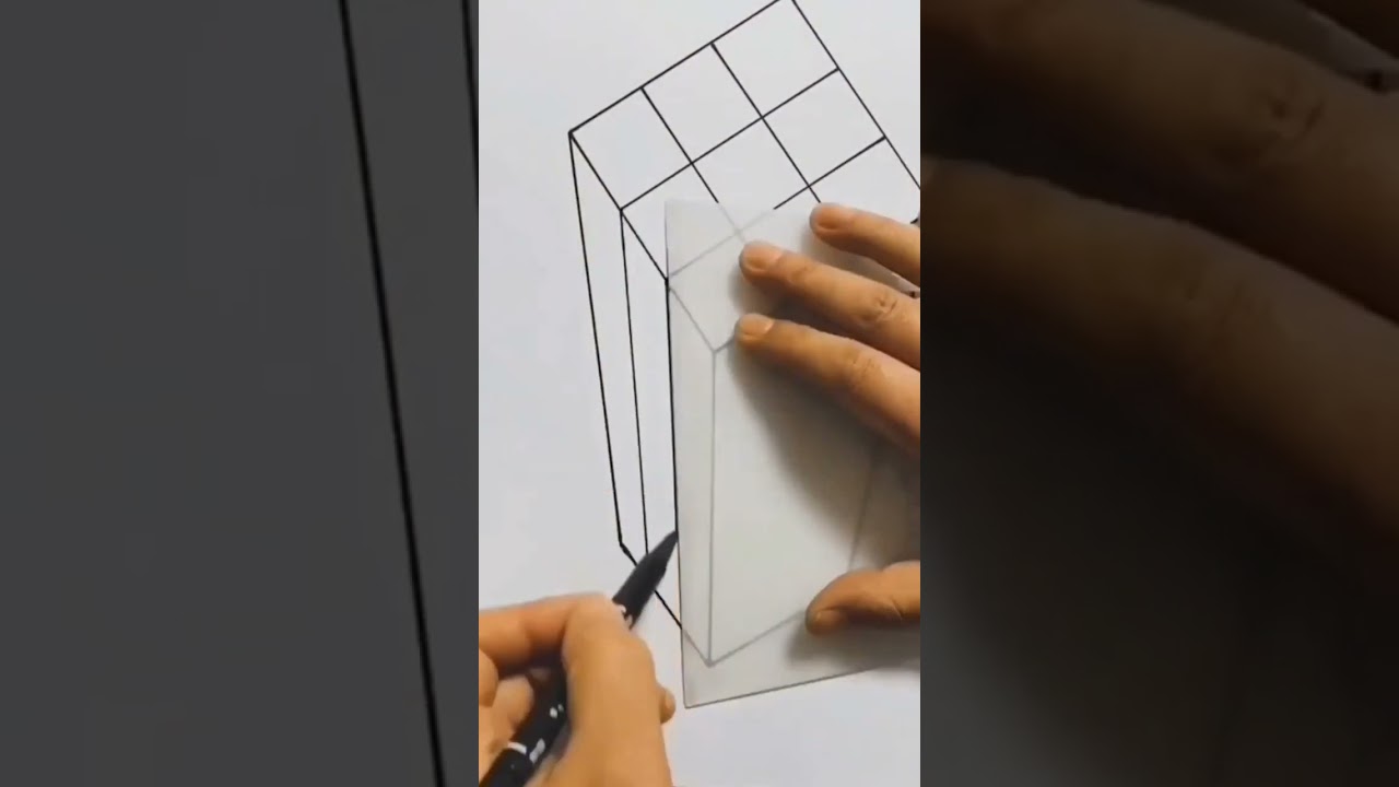 rubik's cube 3d drawing😱3d rubik's cube drawing easy rubik's cube 3d art 