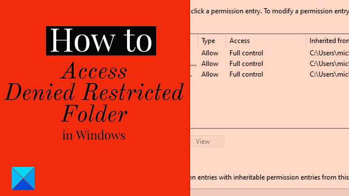 How do I find the restricted folder in Windows 10?