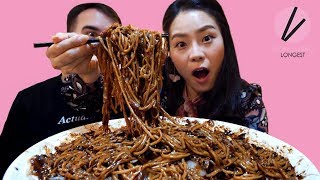 MASSIVE Monster Jjajangmyeon Mukbang!!