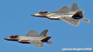 2021 F-35A Lightning II Demo + F-22 & F-35 Heritage Flight