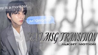 text msg transition intro ❥ alight motion tutorial